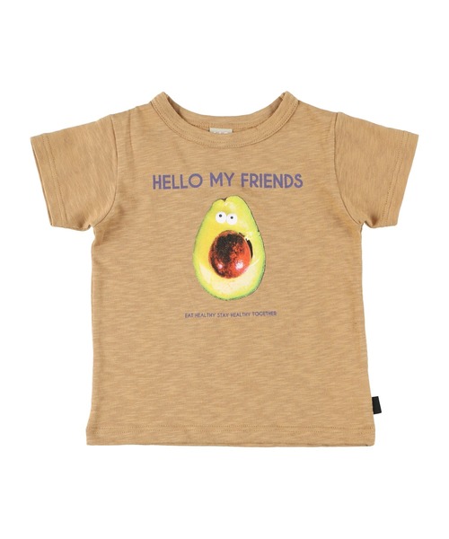 DILASH（ディラッシュ）の「アボカド＆ベーグルTシャツ（Tシャツ/カットソー・キッズ・ベージュ/ネイビー/グレー/ライトグリーン・90/100/110/120/80/130/140）」の9枚目の写真