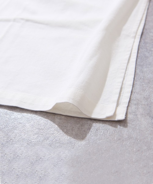 TOBILA（トビラ）の「インド綿麻 スラブローン カフタンワンピース（シャツワンピース・レディース・ピンク/ホワイト/ブラウン・M）」の20枚目の写真