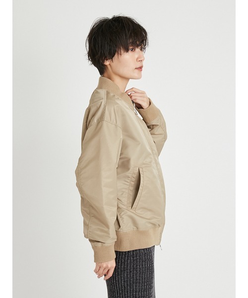 styling/(スタイリング)の「スタジアムジャンパー(その他アウター・レディース・ベージュ/ブラック・1/0)」の3枚目の写真
