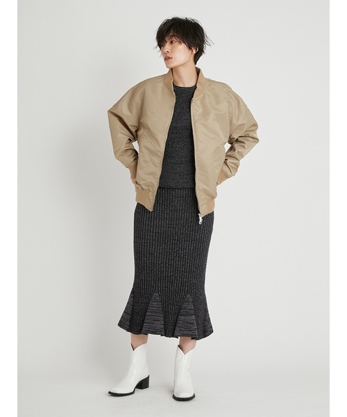 styling/(スタイリング)の「スタジアムジャンパー(その他アウター・レディース・ベージュ/ブラック・1/0)」の11枚目の写真