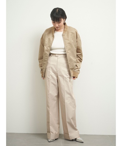 styling/(スタイリング)の「スタジアムジャンパー(その他アウター・レディース・ベージュ/ブラック・1/0)」の12枚目の写真