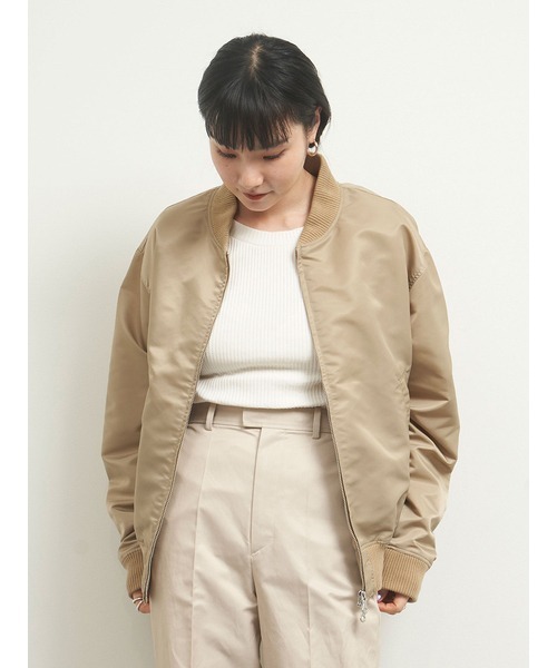 styling/(スタイリング)の「スタジアムジャンパー(その他アウター・レディース・ベージュ/ブラック・1/0)」の5枚目の写真