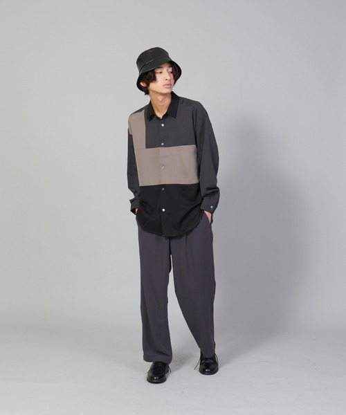 UNIIT(ユニット)の「【UNIIT/ユニット】ブロックスイッチルーズシャツ ビッグシルエット(シャツ/ブラウス・メンズ・ホワイト/チャコールグレー/ベージュ・SMALL/MEDIUM/LARGE)」の13枚目の写真
