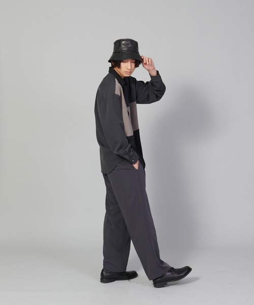 UNIIT(ユニット)の「【UNIIT/ユニット】ブロックスイッチルーズシャツ ビッグシルエット(シャツ/ブラウス・メンズ・ホワイト/チャコールグレー/ベージュ・SMALL/MEDIUM/LARGE)」の16枚目の写真