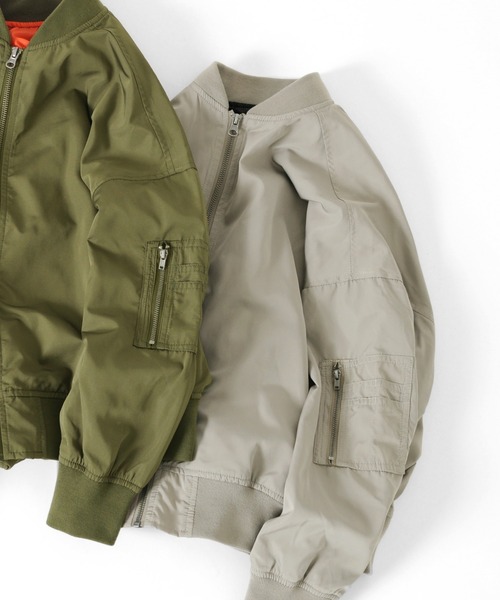 GLAZOS（グラソス）の「オーバーサイズ・MA-1（MA-1・キッズ・カーキ/ブラック/グレー・140cm/160cm/130cm/150cm/170cm）」の3枚目の写真