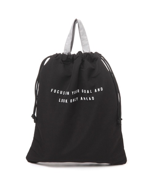 GLOBAL WORK（グローバルワーク）の「キッズ/洗えるスクール巾着Ｌ/265401（エコバッグ/サブバッグ・キッズ・ライトベージュ/ブラック/ライトピンク/スカイブルー/カーキ/ネイビー/ライトグリーン/ライトパープル/その他・FREE）」の2枚目の写真