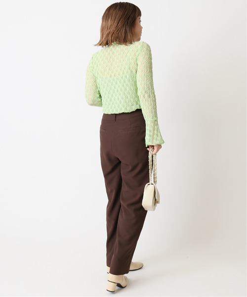 U by SPICK&SPAN（ユーバイスピックアンドスパン）の「フラワーチュールレースプルオーバー◆（シャツ/ブラウス・レディース・グリーン/ホワイト系その他・FREE）」の5枚目の写真