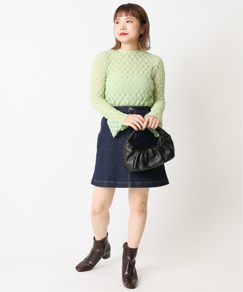 U by SPICK&SPAN（ユーバイスピックアンドスパン）の「フラワーチュールレースプルオーバー◆（シャツ/ブラウス・レディース・グリーン/ホワイト系その他・FREE）」の7枚目の写真