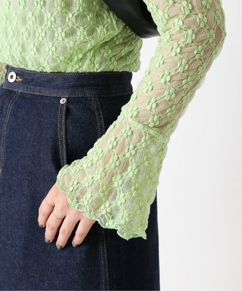 U by SPICK&SPAN（ユーバイスピックアンドスパン）の「フラワーチュールレースプルオーバー◆（シャツ/ブラウス・レディース・グリーン/ホワイト系その他・FREE）」の11枚目の写真