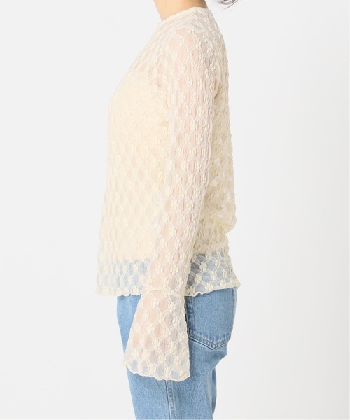 U by SPICK&SPAN（ユーバイスピックアンドスパン）の「フラワーチュールレースプルオーバー◆（シャツ/ブラウス・レディース・グリーン/ホワイト系その他・FREE）」の14枚目の写真