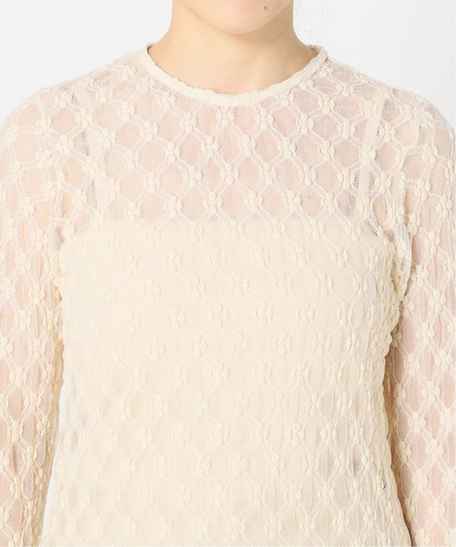 U by SPICK&SPAN（ユーバイスピックアンドスパン）の「フラワーチュールレースプルオーバー◆（シャツ/ブラウス・レディース・グリーン/ホワイト系その他・FREE）」の16枚目の写真