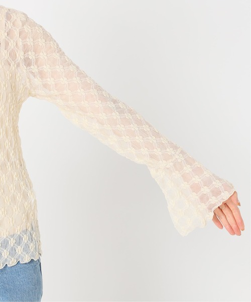 U by SPICK&SPAN（ユーバイスピックアンドスパン）の「フラワーチュールレースプルオーバー◆（シャツ/ブラウス・レディース・グリーン/ホワイト系その他・FREE）」の18枚目の写真