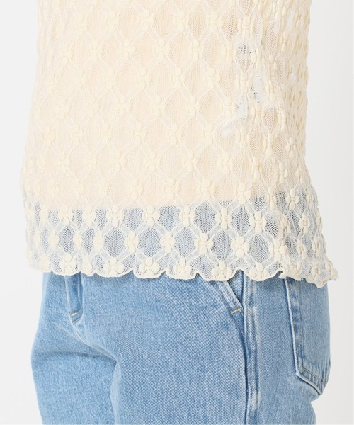 U by SPICK&SPAN（ユーバイスピックアンドスパン）の「フラワーチュールレースプルオーバー◆（シャツ/ブラウス・レディース・グリーン/ホワイト系その他・FREE）」の20枚目の写真