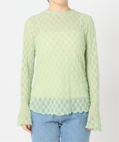U by SPICK&SPAN（ユーバイスピックアンドスパン）の「フラワーチュールレースプルオーバー◆（シャツ/ブラウス・レディース・グリーン/ホワイト系その他・FREE）」の22枚目の写真