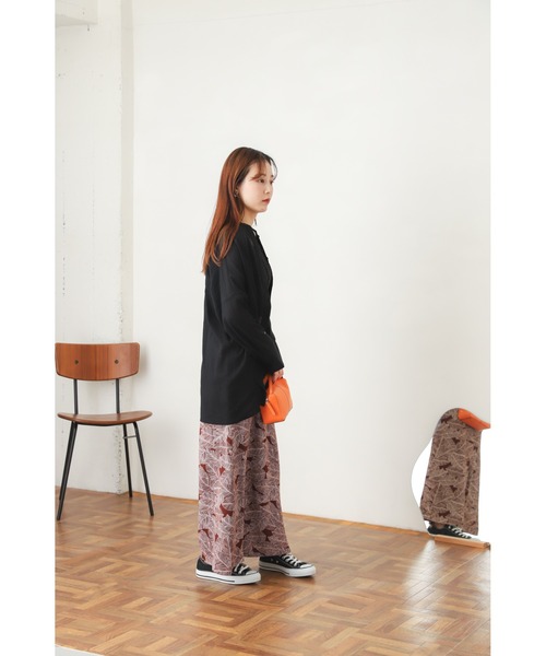 SENSE OF PLACE by URBAN RESEARCH（センスオブプレイスバイアーバンリサーチ）の「バンドカラーヨウリュウシアーシャツ（シャツ/ブラウス・レディース・ブラック/パープル/オレンジ/アイボリー/ピンク・ONE）」の14枚目の写真