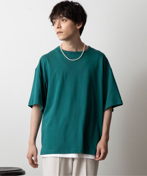 THE STANDARD（ザスタンダード）の「WEGO/ドライクルーネック半袖T（Tシャツ/カットソー・メンズ・グリーン/ホワイト/ブラック/ネイビー・MEDIUM/LARGE/SMALL）」の8枚目の写真