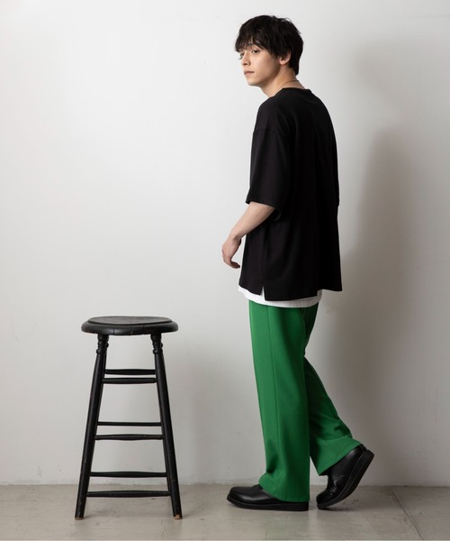 THE STANDARD（ザスタンダード）の「WEGO/ドライクルーネック半袖T（Tシャツ/カットソー・メンズ・グリーン/ホワイト/ブラック/ネイビー・MEDIUM/LARGE/SMALL）」の21枚目の写真