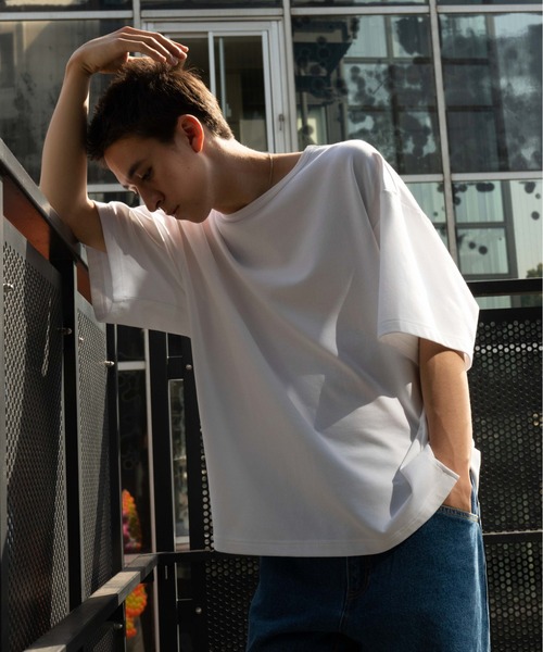 THE STANDARD（ザスタンダード）の「WEGO/ドライクルーネック半袖T（Tシャツ/カットソー・メンズ・グリーン/ホワイト/ブラック/ネイビー・MEDIUM/LARGE/SMALL）」の9枚目の写真