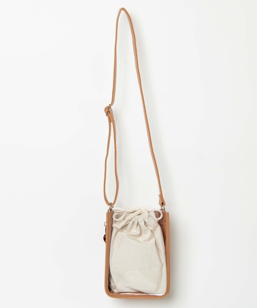 WEGO（ウィゴー）の「WEGO/チェーンクリアバッグ（ショルダーバッグ・レディース・ブラック/ベージュ/オフホワイト・FREE）」の8枚目の写真