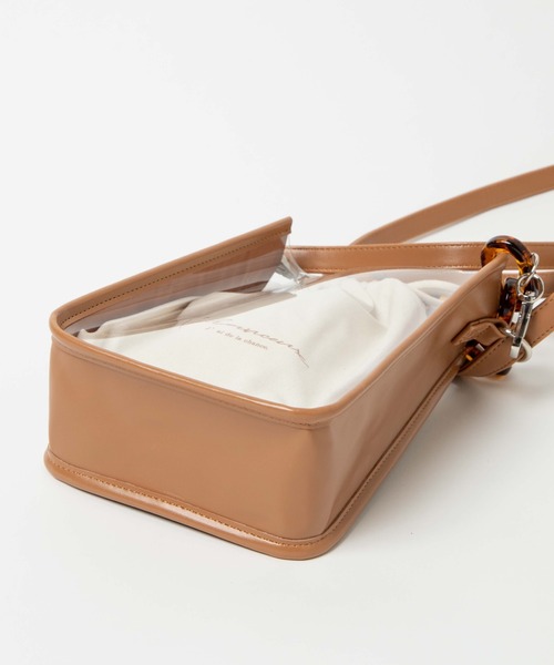 WEGO（ウィゴー）の「WEGO/チェーンクリアバッグ（ショルダーバッグ・レディース・ブラック/ベージュ/オフホワイト・FREE）」の13枚目の写真