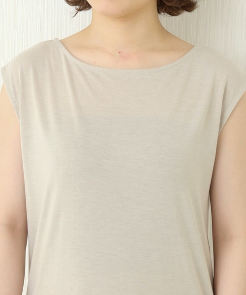 libelle more(リベル モア)の「天竺ワンピース+花柄プリーツスカート セット(ワンピース・レディース・ブラック/モカ/ライトベージュ/ブルー・M/L)」の5枚目の写真