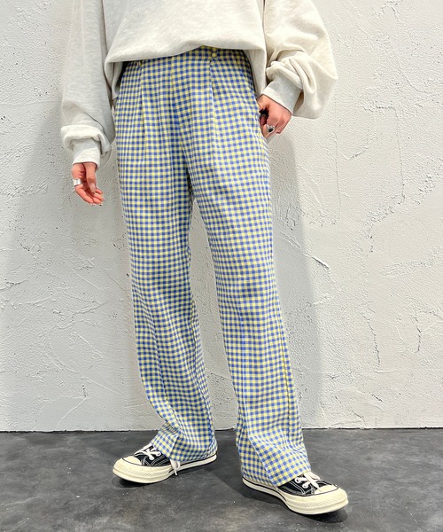 apres jour mignon(アプレジュールミニョン)の「カラーギンガムチェックパンツ【ZOZOTOWN限定アイテム】(その他パンツ・レディース・グリーン系その他/ブルー系その他/ピンク系その他・SMALL/MEDIUM/X-LARGE)」の5枚目の写真