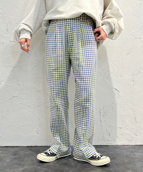 apres jour mignon(アプレジュールミニョン)の「カラーギンガムチェックパンツ【ZOZOTOWN限定アイテム】(その他パンツ・レディース・グリーン系その他/ブルー系その他/ピンク系その他・SMALL/MEDIUM/X-LARGE)」の8枚目の写真