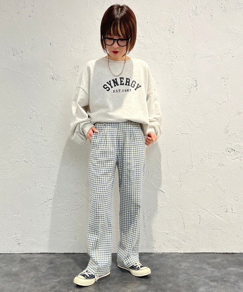 apres jour mignon(アプレジュールミニョン)の「カラーギンガムチェックパンツ【ZOZOTOWN限定アイテム】(その他パンツ・レディース・グリーン系その他/ブルー系その他/ピンク系その他・SMALL/MEDIUM/X-LARGE)」の21枚目の写真