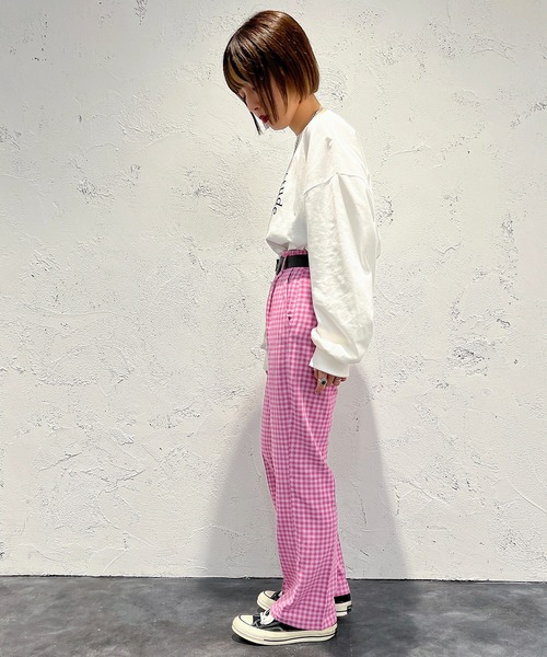 apres jour mignon(アプレジュールミニョン)の「カラーギンガムチェックパンツ【ZOZOTOWN限定アイテム】(その他パンツ・レディース・グリーン系その他/ブルー系その他/ピンク系その他・SMALL/MEDIUM/X-LARGE)」の19枚目の写真