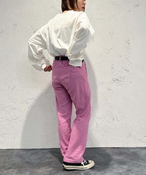 apres jour mignon(アプレジュールミニョン)の「カラーギンガムチェックパンツ【ZOZOTOWN限定アイテム】(その他パンツ・レディース・グリーン系その他/ブルー系その他/ピンク系その他・SMALL/MEDIUM/X-LARGE)」の12枚目の写真