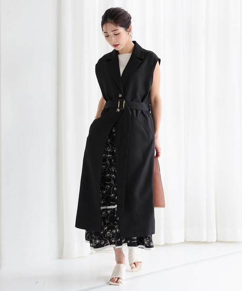 裾パイピングハイウエスト花柄スカート（スカート）｜KOBE LETTUCE