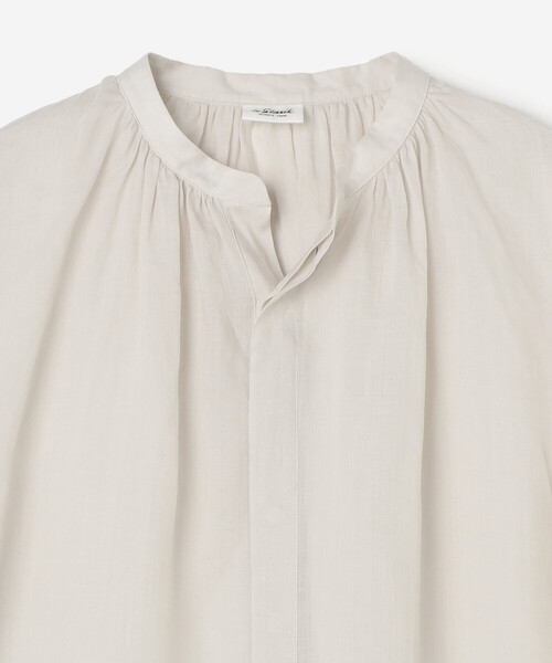 LE GLAZIK（ルグラジック）の「LE GLAZIK | ギャザーネックシャツ SOLID WOMEN（シャツ/ブラウス・レディース・グリーン/グレー/オレンジ・36）」の7枚目の写真