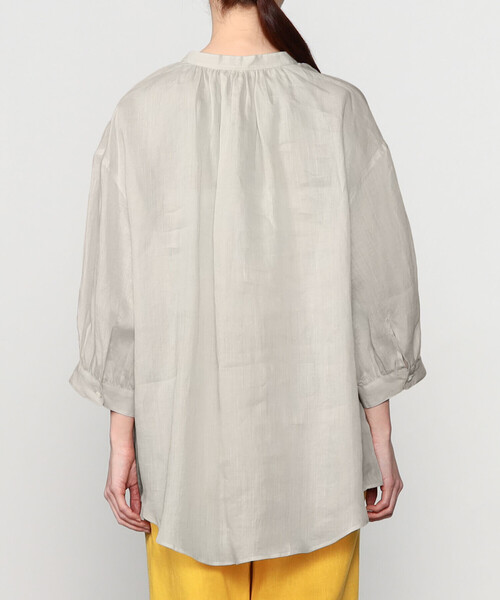 LE GLAZIK（ルグラジック）の「LE GLAZIK | ギャザーネックシャツ SOLID WOMEN（シャツ/ブラウス・レディース・グリーン/グレー/オレンジ・36）」の12枚目の写真