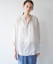 LE GLAZIK | ギャザーネックシャツ SOLID WOMEN