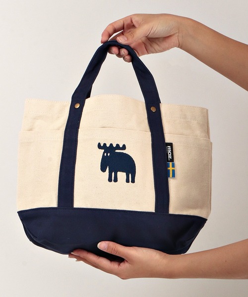 moz（モズ）の「moz 帆布トミニトートバッグ M（トートバッグ・メンズ・キャメル/ブルー/グレー・M）」の9枚目の写真