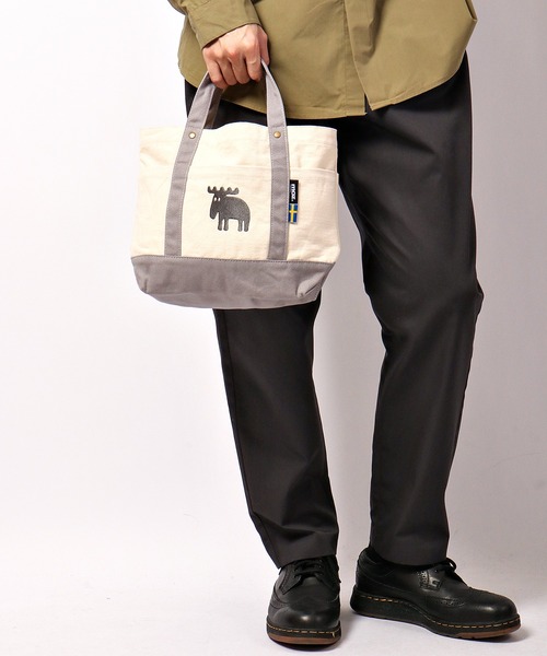 moz（モズ）の「moz 帆布トミニトートバッグ M（トートバッグ・メンズ・キャメル/ブルー/グレー・M）」の5枚目の写真