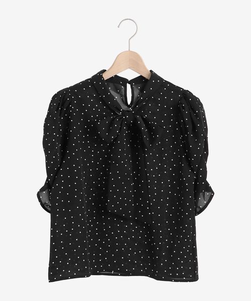 MAJESTIC LEGON(マジェスティックレゴン)の「ボウタイレディパターンブラウス(シャツ/ブラウス・レディース・ベージュ系その他2/ホワイト系その他2/ブラック系その他/ブラック/ベージュ/ホワイト系その他・MEDIUM)」の4枚目の写真