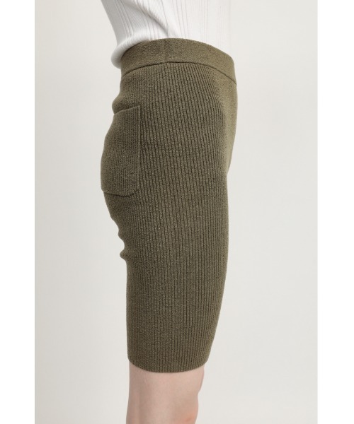 SLY（スライ）の「HG BIKER SHORT PT ハイゲージ バイカー ショート パンツ（スラックス・レディース・ブラック/カーキ・FREE）」の8枚目の写真