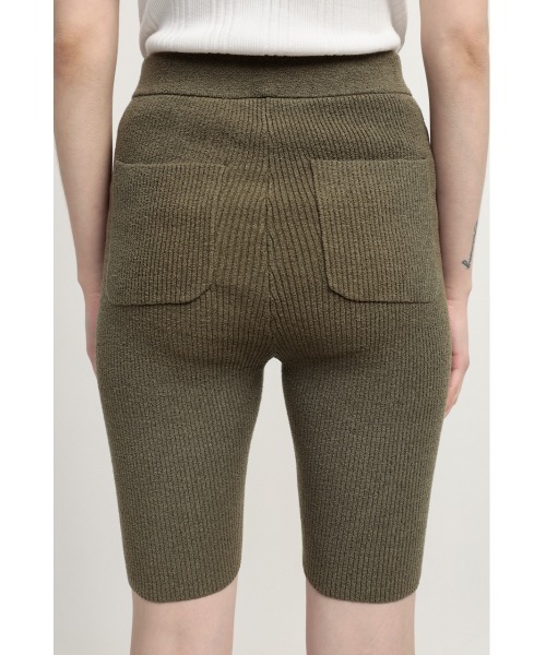 SLY（スライ）の「HG BIKER SHORT PT ハイゲージ バイカー ショート パンツ（スラックス・レディース・ブラック/カーキ・FREE）」の13枚目の写真