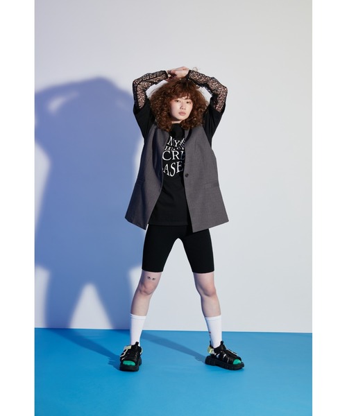 SLY（スライ）の「HG BIKER SHORT PT ハイゲージ バイカー ショート パンツ（スラックス・レディース・ブラック/カーキ・FREE）」の17枚目の写真