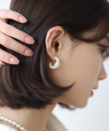 UNE MANSION | マーブルホマイカピアス(ピアス（両耳用）)