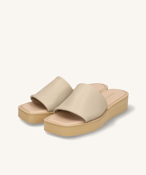 MAMIAN（マミアン）の「厚底 プラットフォーム サンダル (3.5cmソール)（サンダル・レディース・ホワイト/ブラック/ブラック×グリーン/グレイッシュベージュ・LL/S/M/L）」の21枚目の写真