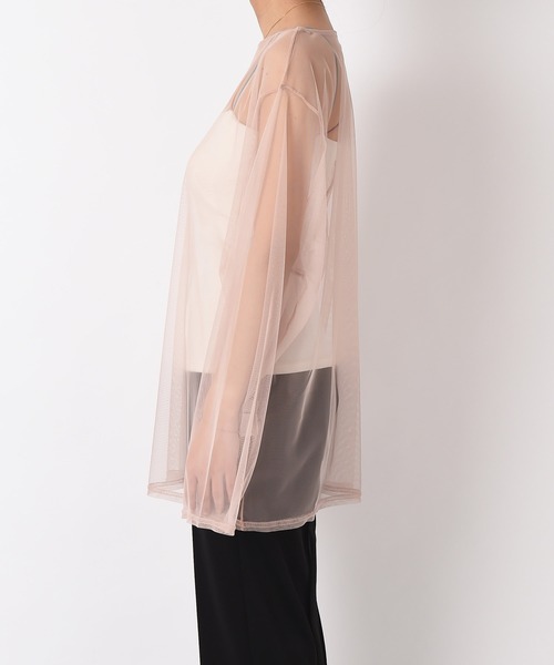 AKTE（アクテ）の「チュールプルオーバー（Tシャツ/カットソー・レディース・ブラック/ベージュ/オレンジ・FREE）」の7枚目の写真