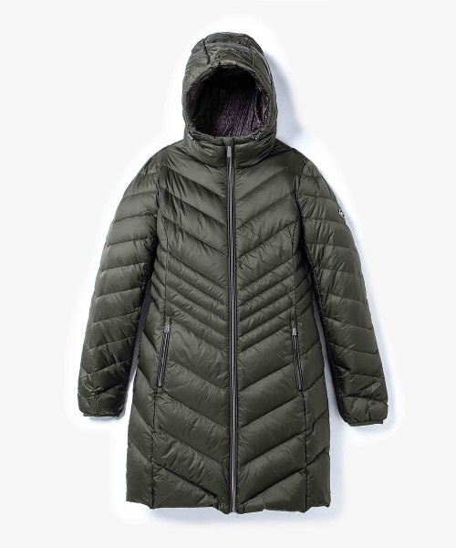 MICHAEL KORS（マイケルコース）の「シェブロン ロング パッカブルジャケット（ダウンジャケット/コート・レディース・オリーブ・S/XS）」の4枚目の写真