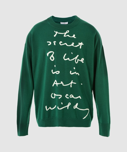 JW Anderson(ジェイダブリューアンダーソン)の「セーター(ニット/セーター・メンズ・ブラック×ホワイト/グリーン系その他・M/L)」の1枚目の写真