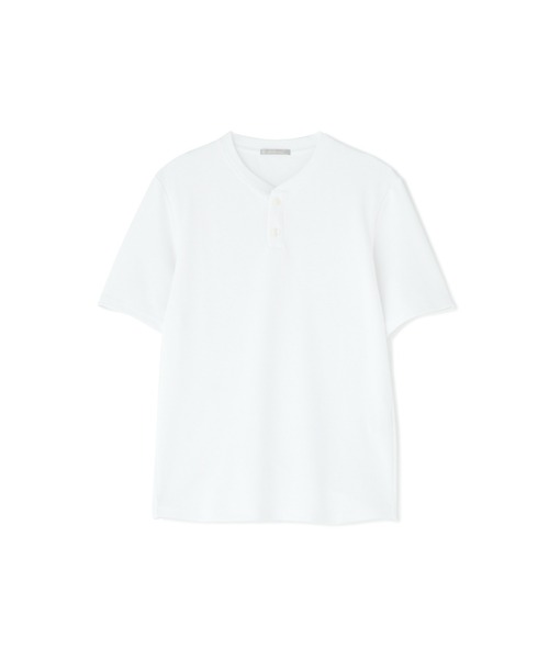 HIGH STREET(ハイストリート)の「HIGH STREET∴パーペチュアルパールニット半袖ヘンリーネック(Tシャツ/カットソー・メンズ・オレンジ系その他/ブラック/ホワイト・M/L/LL)」の13枚目の写真