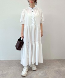 toucher du brise | ボリュームスリーブ ティアード ロングワンピース(ワンピース)