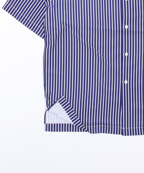 UNION STATION（ユニオンステーション）の「ストライプ柄総柄プリントオープンカラー半袖シャツ（シャツ/ブラウス・メンズ・ブルー系その他/ベージュ系その他・M/LL/L）」の4枚目の写真