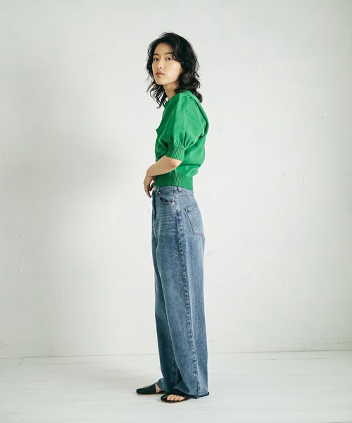 4youstory(フォーユーストーリー)の「【4youstory】ボリュームスリーブトップス(Tシャツ/カットソー・レディース・ブラック/グリーン/アイボリー・FREE)」の15枚目の写真