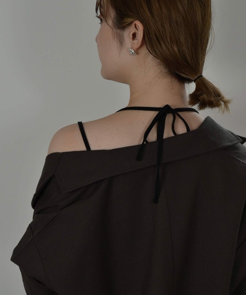 I_am（アイアム）の「arrange string bra top（チューブトップ・レディース・ブラック/テラコッタ・FREE）」の3枚目の写真